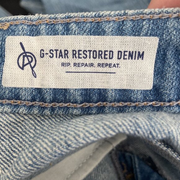 G Star Raw Womens Lanc 3D High Straight Jeans Size 27X32 Denim Restored NWT - Picture 5 of 10